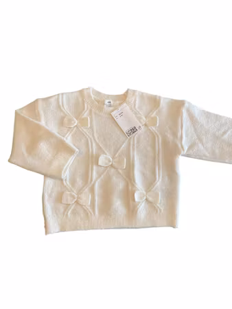 Tröja med rosetter, H&M, stl 98/104
