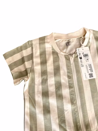Randig/Kortärmad pyjamas, Lindex, stl 92