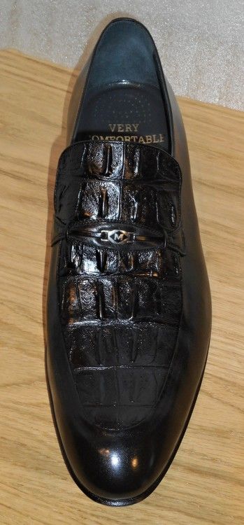 Svart loafer med reptilmönstrad ovandel - fabrikat Mister