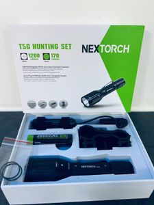 NEXTORCH T5G Eftersökslampa – vitt & grönt ljus för jakt och eftersök