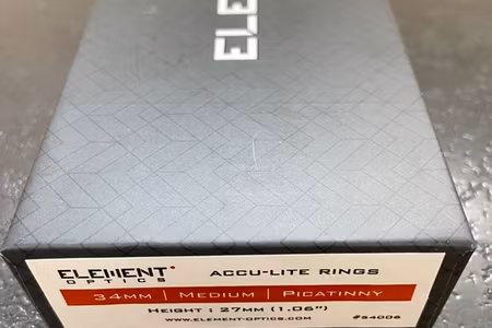 Element Optics ACCU-LITE – Kikarsiktesringar för picatinny & weaver 34mm