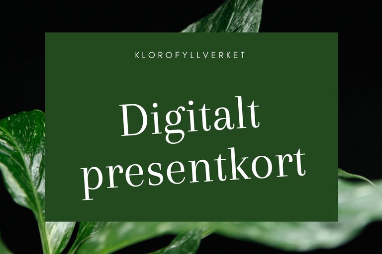 Digitalt presentkort för växtälskare