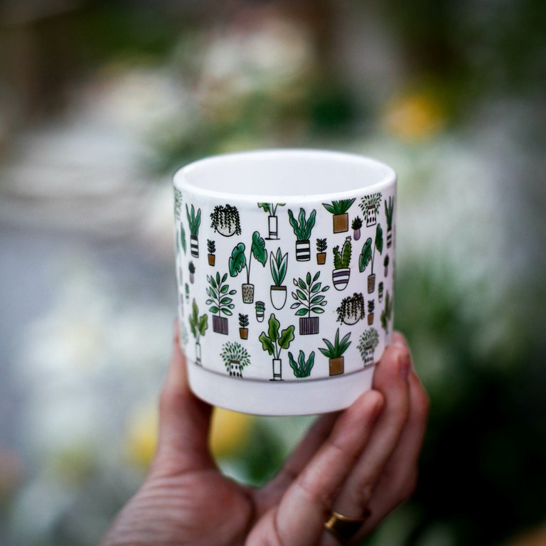Minikruka Flora 6 cm – Keramikkruka