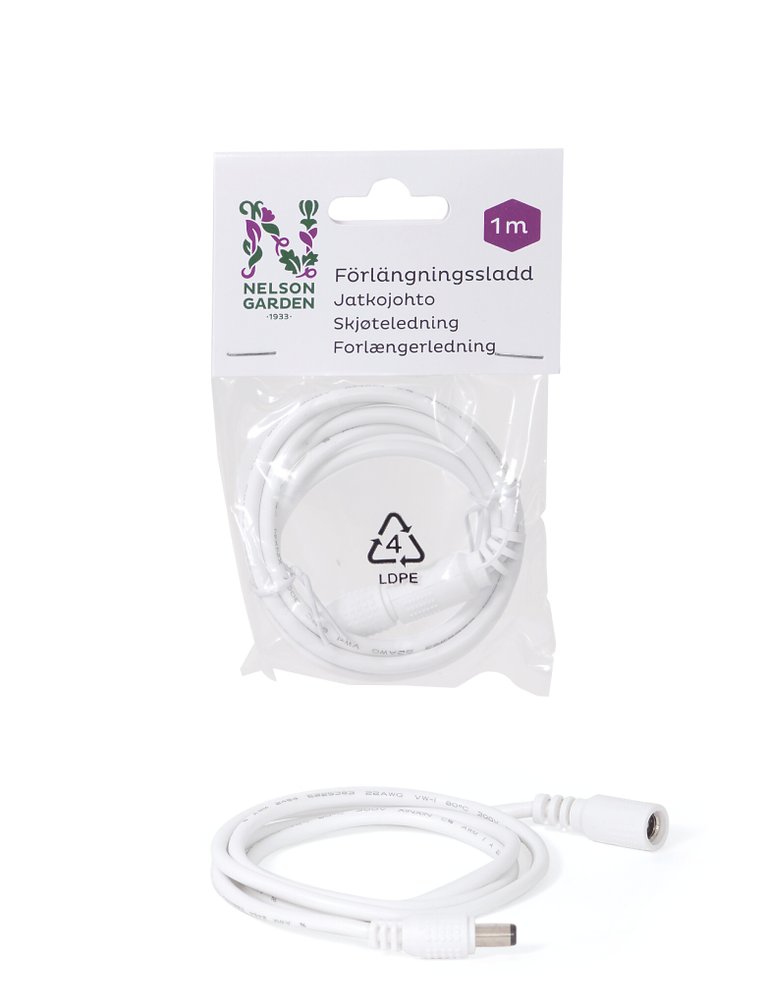 Förlängningssladd till LED-växtbelysning 1 m – Nelson Garden