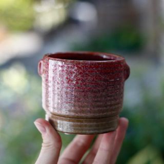 Minikruka Boho Rose 6 cm – Keramikkruka i rosa och natur
