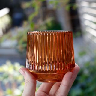 Minikruka Linea 6 cm – Ytterkruka i räfflat färgat glas