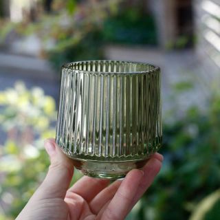Minikruka Linea 6 cm – Ytterkruka i räfflat färgat glas