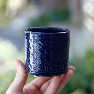 Minikruka Orbis 6 cm – Keramikkruka med cirkelmönster