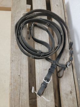 Vävribbstyglar svarta stl full