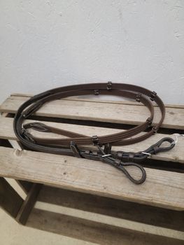 Vävribbstyglar bruna stl Shetland