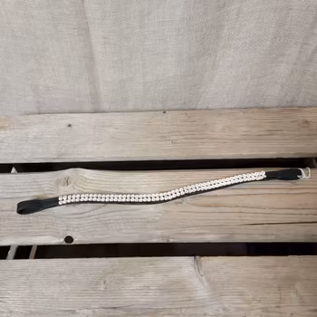 Pannband svart med klara stenar stl full