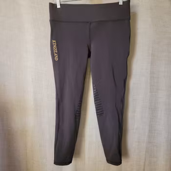 Ridtights mörkbruna med silikonskodda knän stl XL från Kingsland