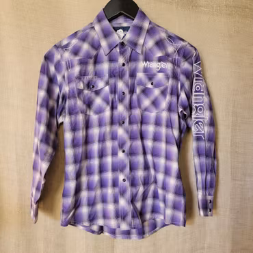 Westernskjorta stl 10-12 år i lila från Wrangler