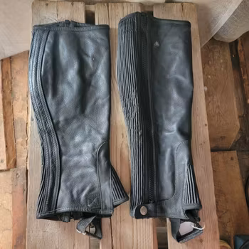 Skinnchaps i svart stl XL