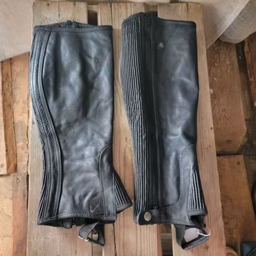 Skinnchaps i svart stl XL