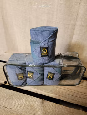 Elastiska lindor 4-pack i jeansblått från Request