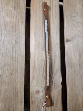 Pannband stl cob i brunt med handgjort vackert tennbroderi