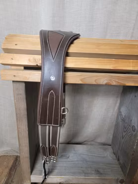 Lädergjord i brunt 125 cm