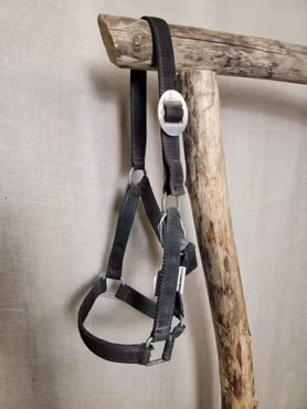 Grimma stl ponny i svart