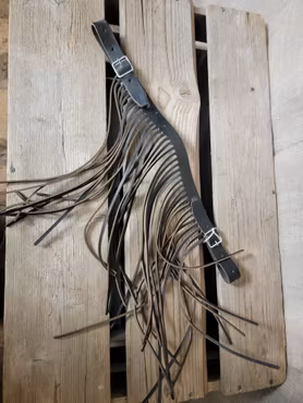 Flyvail i svart läder stl full