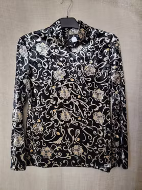 Slinky i lätt stretchig sammet stl M ? I svart och guld