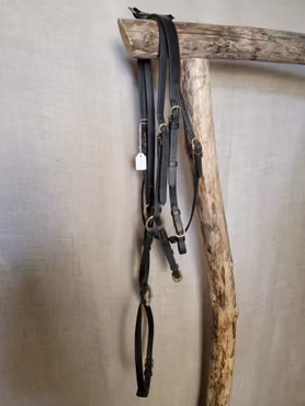 Pullarnosträns stl cob i svart med mässingspännen