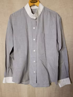 Tävlingsskjorta dam stl 38 i grå/blå nyanser