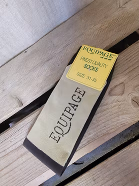 Strumpor i beige och brunt stl 31-35 från Equipage. Nya