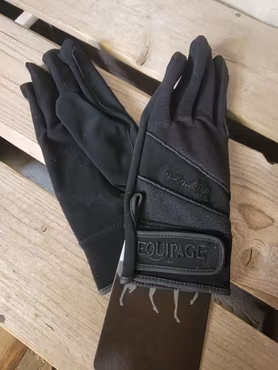 Handskar stl XXL i svart från Equipage. Nya