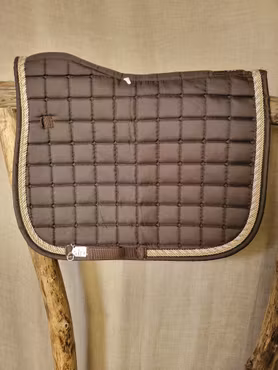 Dressyrschabrak stl ponny i brunt med guld och rosa kant från Horse Guard