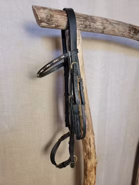 Remontträns stl full i svart med mässingspännen från Claridge House