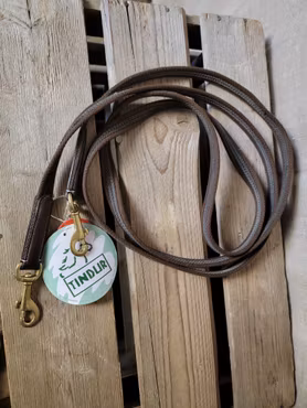 Vävribbstyglar bruna med antislip och snabbhakar stl full från Tindur Treadstone. Nya