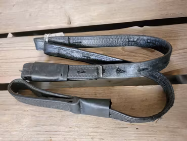 T-stigläder 70 cm med nylonkärna i svart