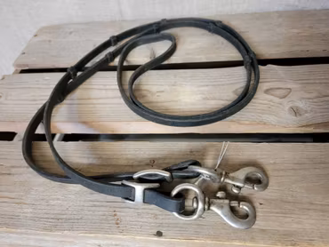 Lädertyglar svarta med snabbhakar stl cob