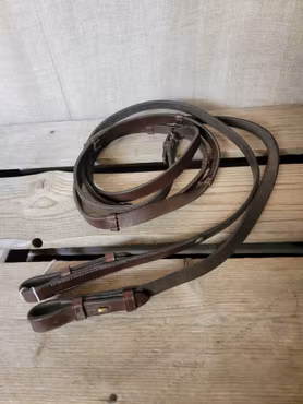 Lädertyglar bruna med mässingspännen stl full från JH Colletion