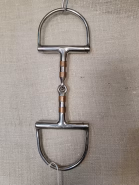 D-ringsbett 2-delat med kopparrullar 11,5 cm från Knights