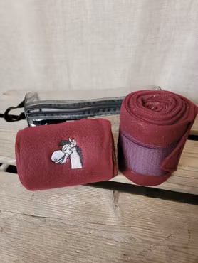 Fleecelindor 2-pack från Jacson i vinrött