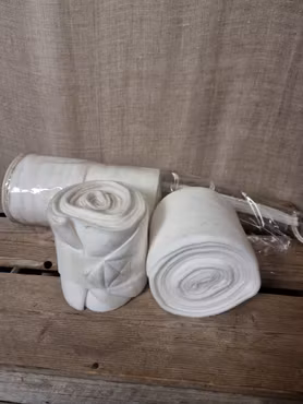 Fleecelindor 4-pack i vitt