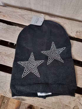 Fleecemössa stl större barn i svart från CRW. Ny