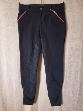 Ridbyxa silikonskodda stl 160 cl midjemått 72 cm i mörkblått från Hello Rider
