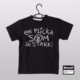 Barn - T-shirt - En flicka som är stark