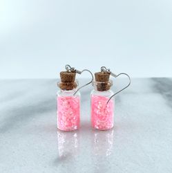 Ljusrosa Örhängen Glitter