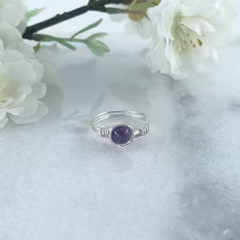 Ametist Ring Handgjord