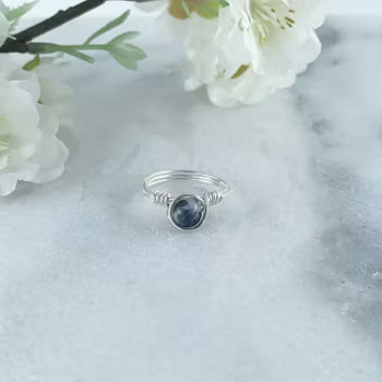 Sodalit Ring Handgjord
