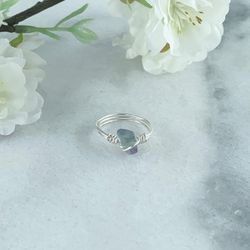 Regnbågsfluorit Handgjord Ring
