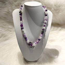 Hangjort Pärlhalsband Lila