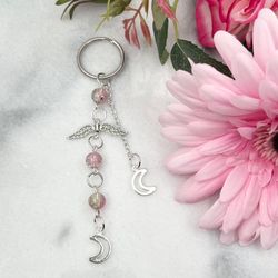 Vingar Nyckelring Rosa