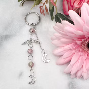 Vingar Nyckelring Rosa
