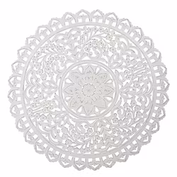 CARVE Väggdekoration L Vit rund Ø115xD3 cm - Beställningsvara