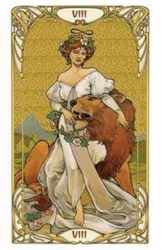 Golden Art Nouveau Tarot Mini (new edition - gold printing ink) (Engelsk)